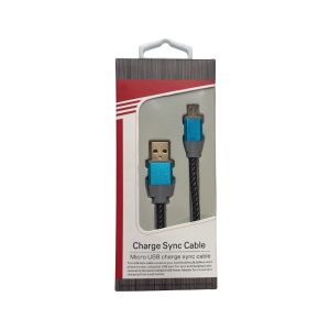 Micro USB Charge Sync Cable Metalic for SamsungHTCNokiaMotorola Blackberry 4ft Each